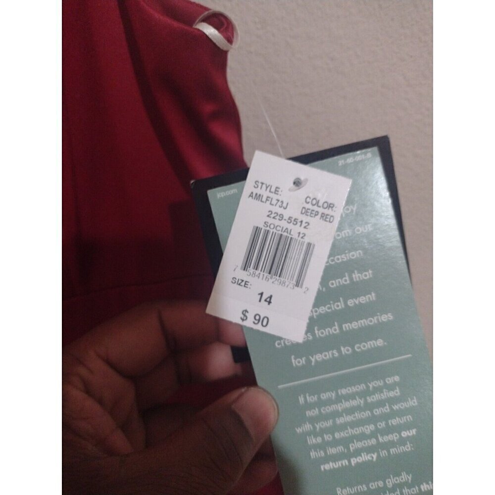 NWT New Melrose Black Bodycon Dress Women's Size 14 Red - Picture 3 of 12
